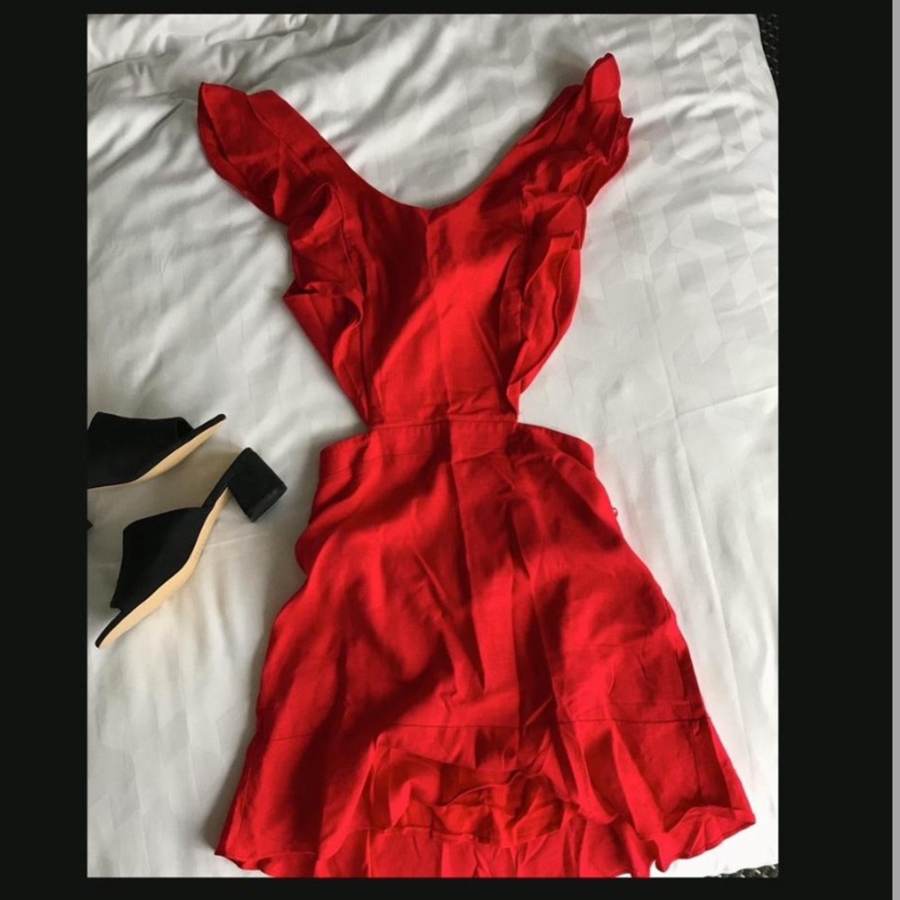 Sweet Pot Red Mini Dress